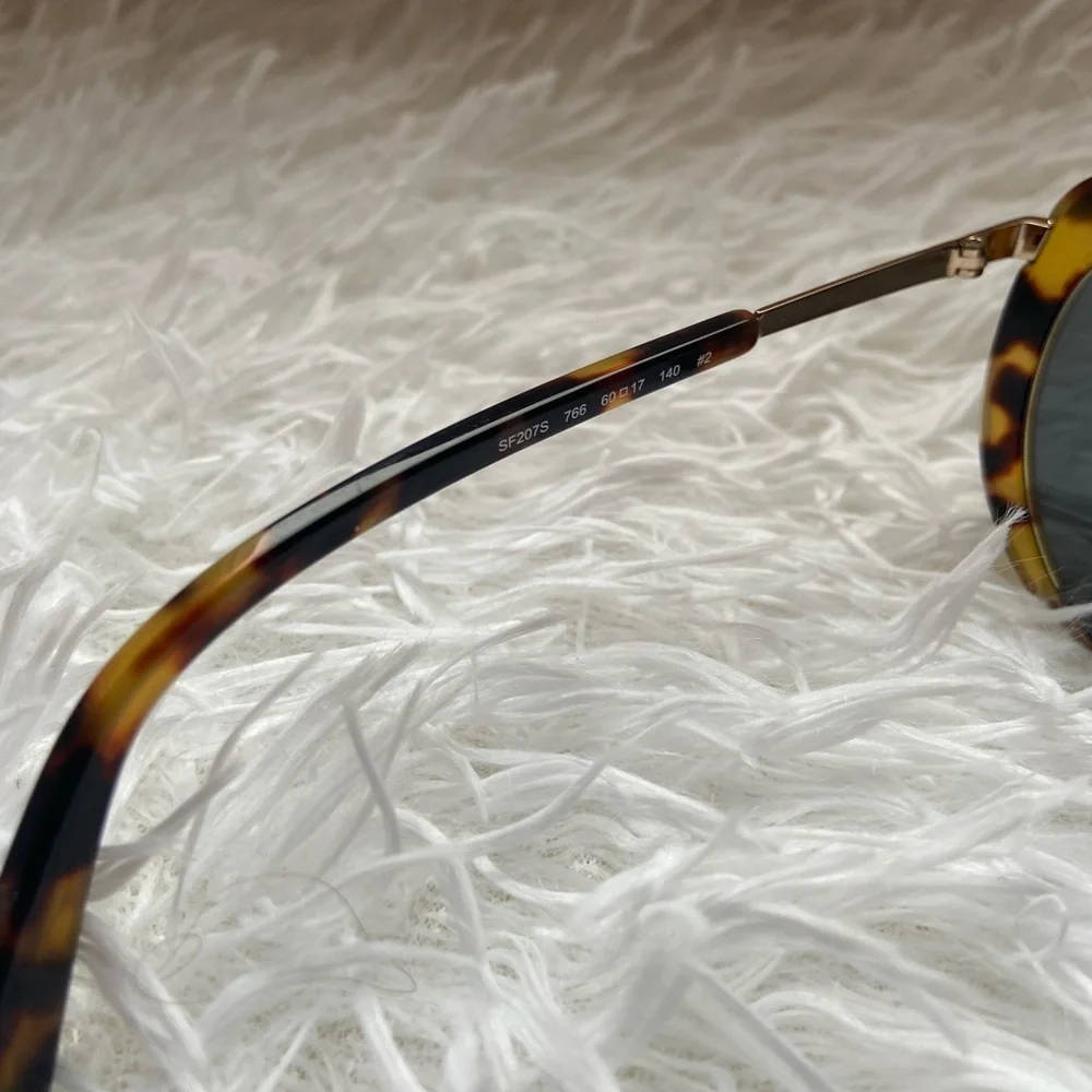 Salvatore Ferragamo Sunglass Frames SF207S 766 Amber Gold Tortoise 60mm